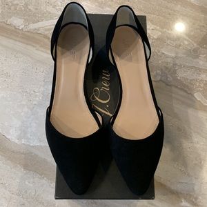 NWT J Crew Black Point Toe d’Orsay Flats $138